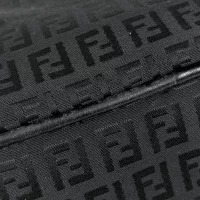 Fendi Bag Canvas Black Handbag Zucchino Tote